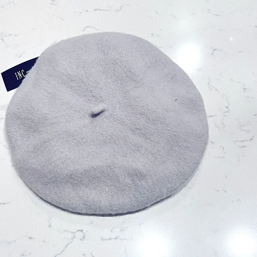 NWT INC International Concepts Solid Beret, hat beanie for women’s in Grey